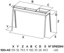 Cuoci Arrosticini a Carbone 140 cm con Barbecue Lisa Luxury Milano Grill 100+40