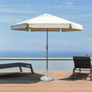 Ombrellone Tondo da Giardino Ø2,7 m 6 Stecche Ecrù