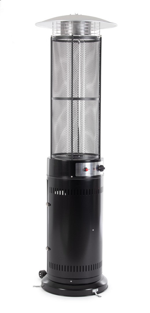 sconto Scaldapatio a Gas Ø54x180 cm in Acciaio Cilinder Nero