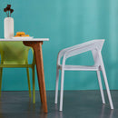 Set 4 Sedie da Giardino Impilabili 54x74x57 cm in Polipropilene Siena Bianca