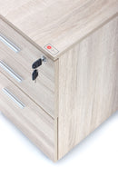 Cassettiera con Ruote 3 Cassetti  in Mdf Chest Rovere
