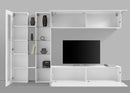 Parete Attrezzata Soggiorno 280x30x180 cm Maruska n°7 Bianco Lucido 
