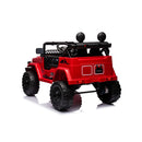 Macchina Elettrica per Bambini Fuoristrada Toyota Fj Cruiser 12V Telecomando Ruote in Gomma e Sedile in Pelle Rosso