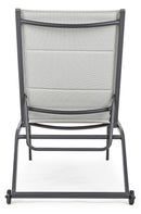 Lettino Prendisole da Giardino 61x192x105 cm con Ruote in Alluminio Antracite