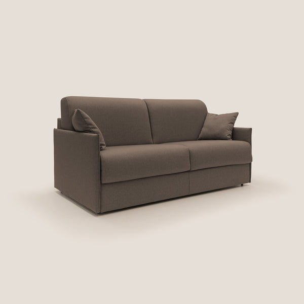 online Divano Letto 3 Posti 189x96x96 cm Evans in Tessuto Marrone