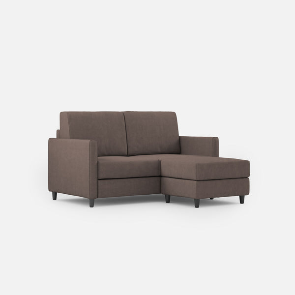 Divano 2 Posti con Pouf 158x145x85 cm Karay in Tessuto Talpa sconto