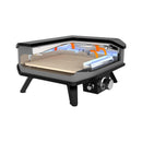  Forno per Pizza a Gas 13' Fino a 450° 34x34 cm con Pietra Refrattaria e Copertura