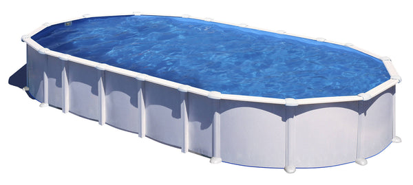 prezzo Piscina Ovale Fuori Terra 915x470xh132 cm in Acciaio e PVC Gre Haiti