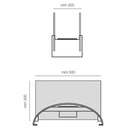 Camino a Bioetanolo da Pavimento 30x50 cm Karlsen Ancona Acciaio