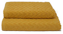 Set Spugna Asciugamani Ospite + Salvietta Sally ZigZag Senape