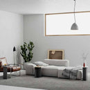 Set 3 Tavolini da Soggiorno Varie Misure in MDF Mund Antracite e Bianco