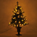 Albero di Natale Artificiale 120 cm 80 Led Verde 