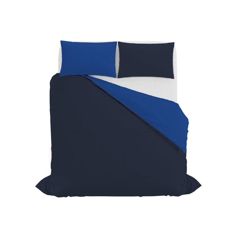 Copripiumino con Sacco e Federe in Tinta Unita Double Face Linea Vera Blu e Royal