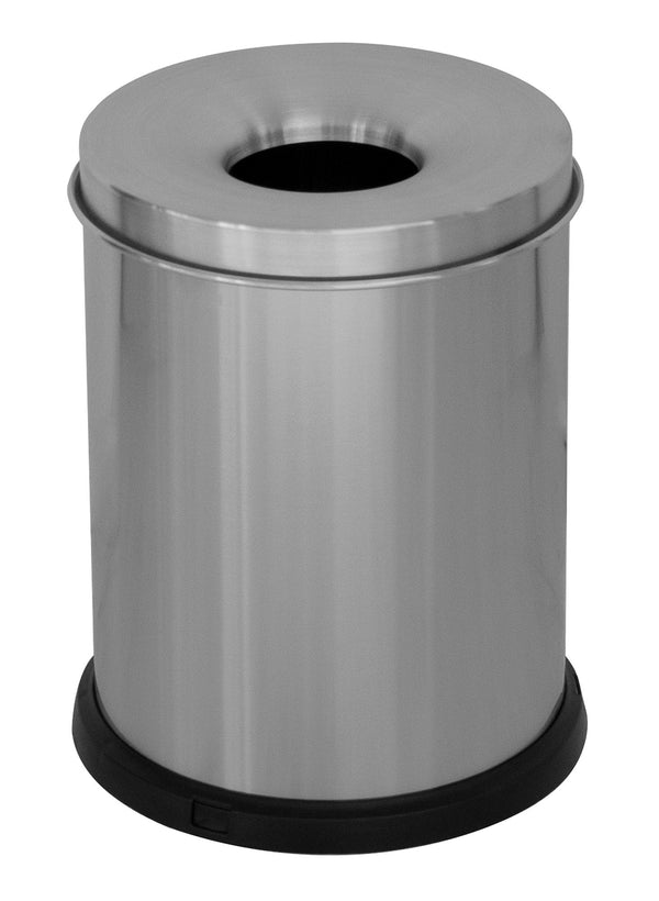 Pattumiera Gettacarte Ø25xh35 cm Autoestinguente in Acciaio Inox Argento acquista