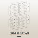 Mobile Libreria Porta CD 106,5x24x126,3 cm a 16 Ripiani dal Design Moderno in Legno Naturale      