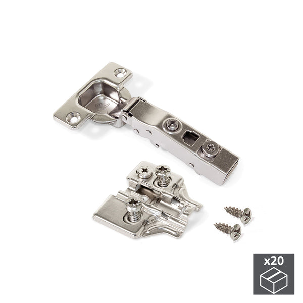 Cerniera a Scodellino 35mm Collo Dritto 100º con Basetta Euro 20 Pezzi Emuca online