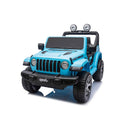 Macchina Elettrica per Bambini Fuoristrada Jeep Wrangler Rubicon 12V con Telecomando Blu