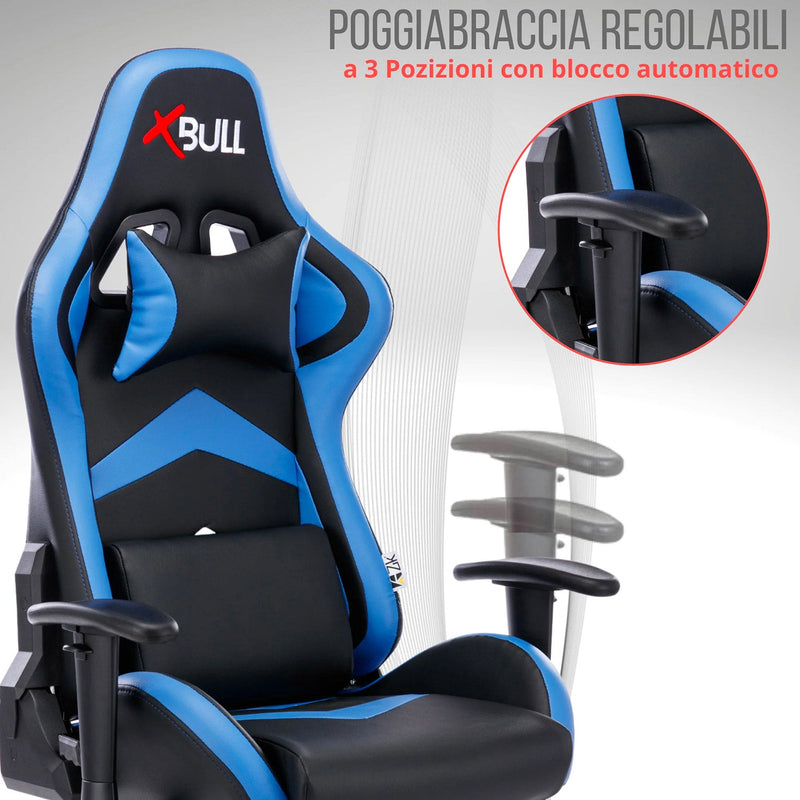EUREKA ERGONOMIC Typhon Sedia Gaming Ergonomica, Sedia Ufficio con Supporto Lombare e Poggiatesta Regolabili, Portata 125 kg EUREKA ERGONOMIC Typhon Sedia Gaming Ergonomica, Sedia Ufficio con Supporto Lombare e Poggiatesta Regolabili, Portata 125 kg