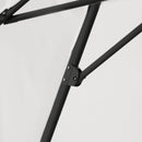 Ombrellone Decentrato da Giardino in Acciaio Ø2,95x2,5 m 360° Bianco Crema 