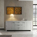 Credenza bassa shabby Kreda rovere neve
