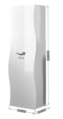 Armadio 1 Anta 63x40x187,2 cm Onda Bianco Lucido