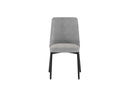 Set 4 Sedie Ambra 48x58,5x89 cm in Tessuto Easy-Clean Grigio Chiaro       