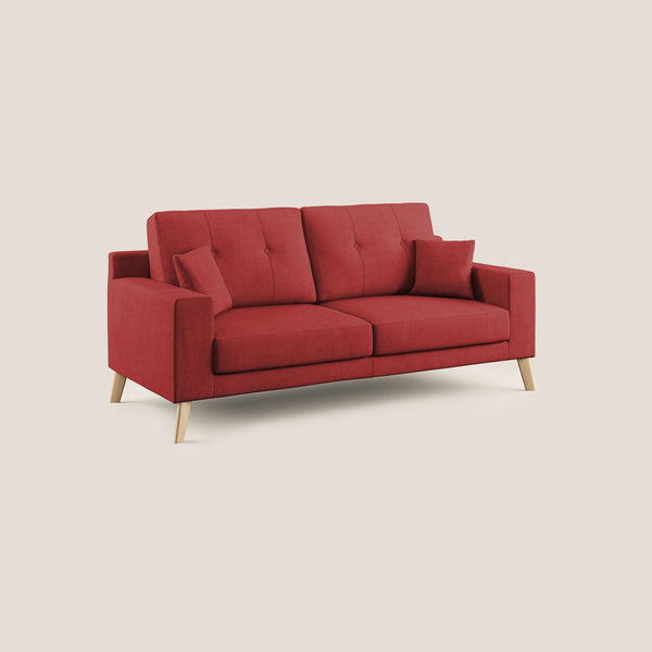 Divano 2 Posti 166x95x91 cm in Tessuto Rosso sconto