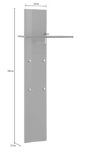 Appendiabito  50x27x140 cm Magic Antracite Lucido