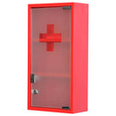 Armadietto per Medicinali Rosso 25x12x48 cm 
