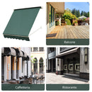 Tenda da Sole a Caduta 180×70 cm in Alluminio e Poliestere Verde