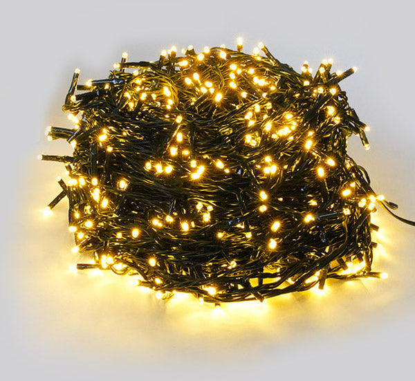 Luci di Natale Filo 900 LED 3m Luce Calda Cavo Verde prezzo