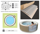 Vasca Idromassaggio da Esterno Gonfiabile Riscaldata 4 Posti Ø196x71 cm Intex 28426 Beige