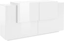 Credenza 4 Ante 160x45x86 cm Coro Bianco Lucido/Bianco  