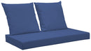 Cuscini per Pallet 120x80 cm Seduta e Schienale in Similpelle Mariotti Belem Blu
