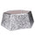 Copri base albero tessuto pieghevole argento double face esagonale cm Ø68xh25