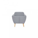 Poltrona Burton 84x79x86 h cm in Tessuto Grigio chiaro