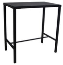 Tavolo Alto da Giardino 105x60xH110 cm in Metallo Utility Nero