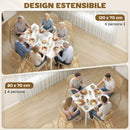 Tavolo da Pranzo Allungabile 80-120x70x74 cm Rettangolare Salvaspazio in MDF Bianco      