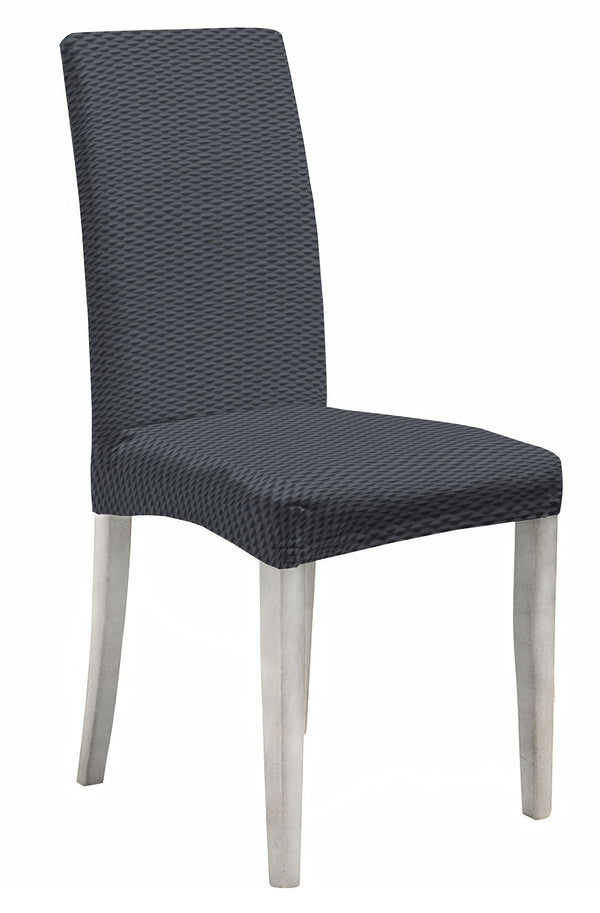 online Set 2 Coprisedie con Schienale Elasticizzati in Poliestere Fashion Grigio Scuro