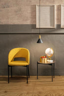 Set 2 Sedie 52x55,5xH78,5 cm in Tessuto Greta Giallo