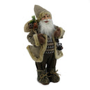 Pupazzo Babbo Natale con Lanterna 40x82x30cm Marrone