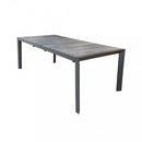 Tavolo Allungabile Portland 175/235x100x75 h cm in Alluminio Taupe