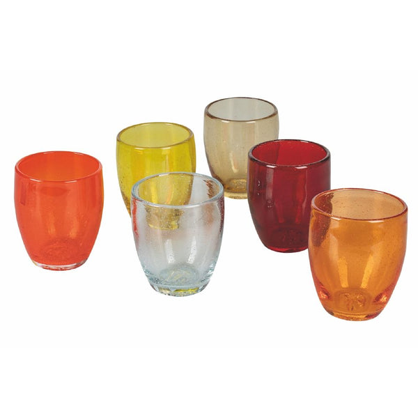 Set 6 Bicchieri Acqua Acapulco Sunset in Vetro VdE Tivoli 1996 Rosso online