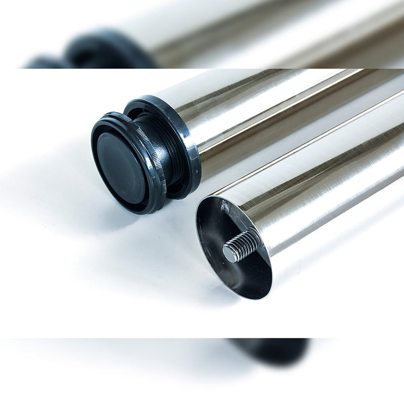 Gambe per Tavola Ø60 mm di Acciaio Nichel Satinato Acciaio Emuca