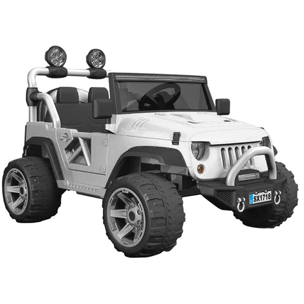 Macchina Elettrica per Bambini 12V 2 Posti Miller Overland Bianca sconto