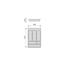 Portaposate Optima Vertex/Concept 500mm Plastica Grigio Antracite Emuca