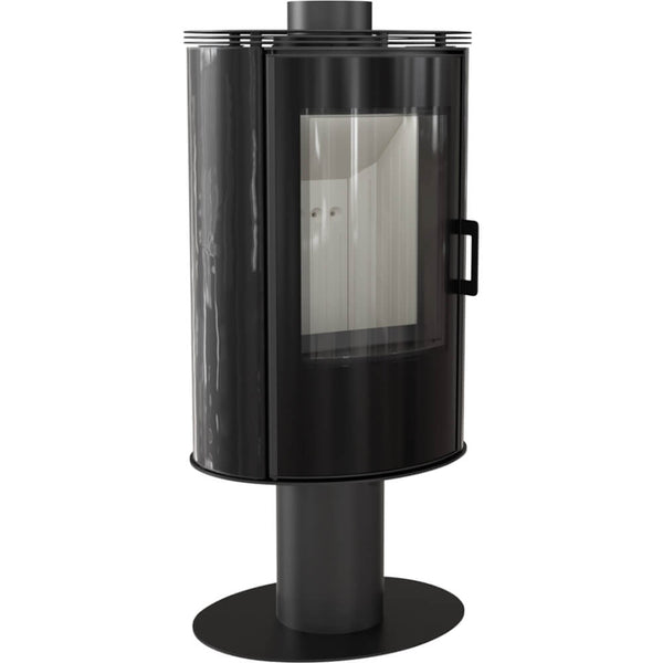 Stufa a Legna 5,5/10,5KW Piastrellata in Acciaio Flig Springfield Plus Nera Lucida acquista