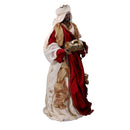 Natività tessuto bordeaux con re magi cm xh81