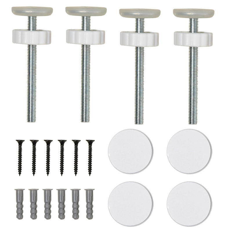 Cancelletto Sicurezza Regolabile per Cani 75-145 cm in Acciaio e ABS Bianco