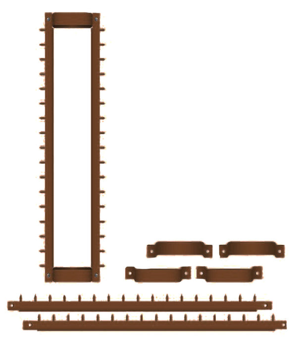prezzo Sistema Antiladro con Punte in Acciaio per Pluviali Quadrati Tubi Esterni 100x100 mm Marrone